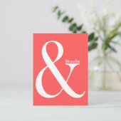 Ampersand en ademhalen briefkaart (Staand voorkant)