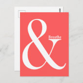 Ampersand en ademhalen briefkaart (Voorkant / Achterkant)