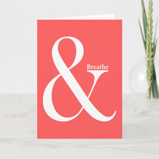Ampersand en ademhalen kaart (Voorkant)