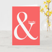 Ampersand en ademhalen kaart (Gele Bloem)