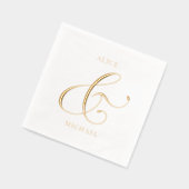 Ampersand en namen folie servetten (Links)