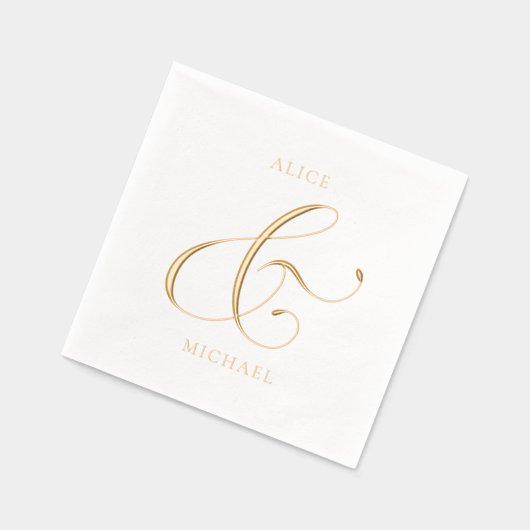 Ampersand en namen folie servetten (Links)