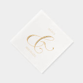 Ampersand en namen folie servetten (Rechts)