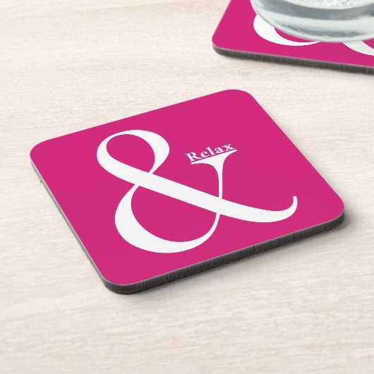 Ampersand en ontspan bier onderzetter (Linkerzijde)