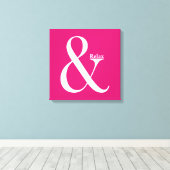 Ampersand en ontspan canvas afdruk (Insitu (Houten vloer))