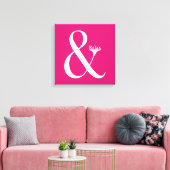 Ampersand en ontspan canvas afdruk (Insitu (Woonkamer))