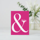 Ampersand en ontspan feestdagenkaart (Staand voorkant)