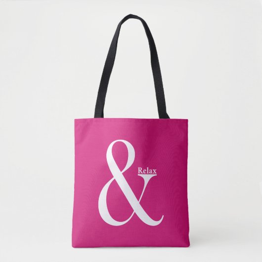 Ampersand en ontspan tote bag (Voorkant)