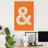 Ampersand (en symbool) Bubble Type Poster (Thuiskantoor)