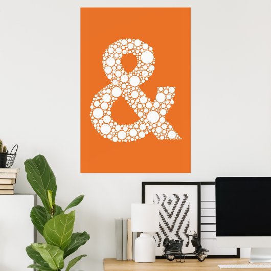 Ampersand (en symbool) Bubble Type Poster (Thuiskantoor)