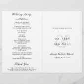 Ampersand Formele katholieke Budget Wedding Progra Flyer (Voorkant)