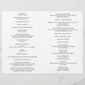 Ampersand Formele katholieke Budget Wedding Progra Flyer (Achterkant)