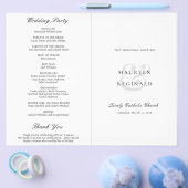 Ampersand Formele katholieke Budget Wedding Progra Flyer (Enkel)