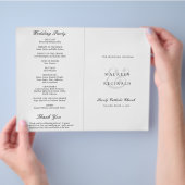 Ampersand Formele katholieke Budget Wedding Progra Flyer (Hand)