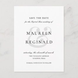 Ampersand Foto Traditional Wedding Save the Date Aankondigingskaart