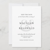 Ampersand Foto Traditionele Elegante Bruiloft Save The Date (Voorkant)