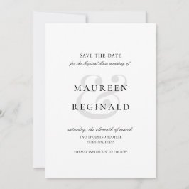 Ampersand Foto Traditionele Elegante Bruiloft Save The Date