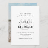 Ampersand Foto Traditionele Elegante Bruiloft Save The Date (Voorkant / Achterkant)