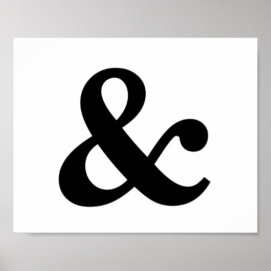 Ampersand frameable 8" x 10" Poster (Voorkant)