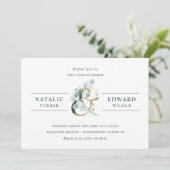 Ampersand Gold Greenery Wedding Couples Shower Kaart (Staand voorkant)