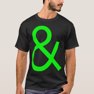 Ampersand - Groen op donker T-shirt