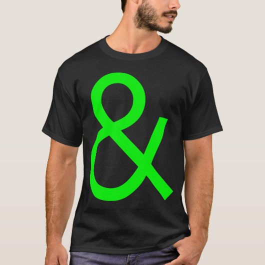 Ampersand - Groen op donker T-shirt (Voorkant)