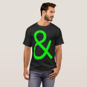 Ampersand - Groen op donker T-shirt (Voorkant volledig)