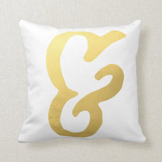 Ampersand Home Decor-Gold en White Kussen