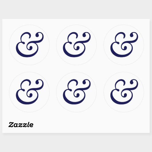 Ampersand is  ronde sticker (Vel)