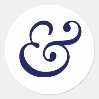 Ampersand is  ronde sticker