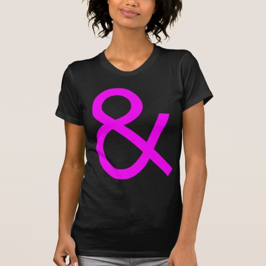 Ampersand - Magenta op Donker T-shirt (Voorkant)