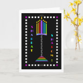 Ampersand Menorah Shabbat Shalom wenskaart Kaart (Gele Bloem)
