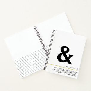 Ampersand Minimal Black Typografie Notitieboek