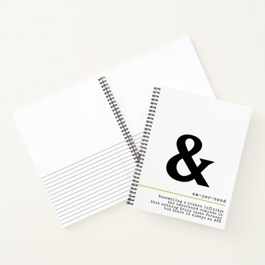 Ampersand Minimal Black Typografie Notitieboek (Binnen)