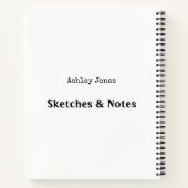 Ampersand Minimal Black Typografie Notitieboek (Achterkant)