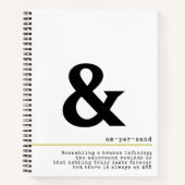 Ampersand Minimal Black Typografie Notitieboek (Voorkant)