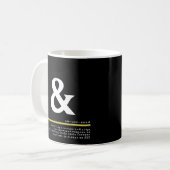 Ampersand Minimal White Typografie Koffiemok (Voorkant links)
