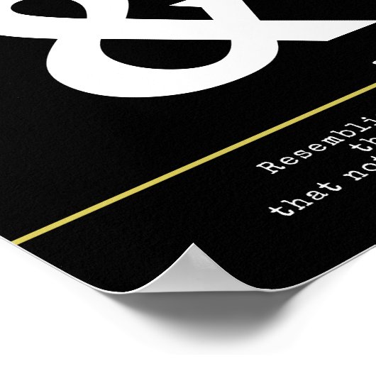 Ampersand Minimal White Typography Poster (Hoek)