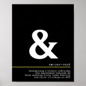 Ampersand Minimal White Typography Poster (Voorkant)