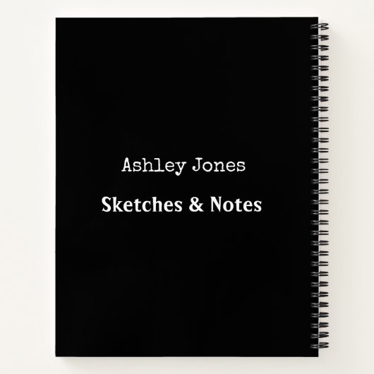 Ampersand Minimal White Typography Poster Notitieboek (Achterkant)