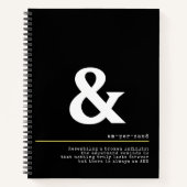 Ampersand Minimal White Typography Poster Notitieboek (Voorkant)