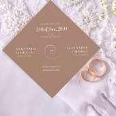 Ampersand Minimalist Mocha Mousse Tijdloze Trouwda Save The Date