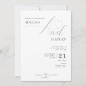 Ampersand minimalistische Elegant Script budget br Kaart (Voorkant)