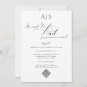 Ampersand minimalistische Elegant Script budget br Kaart (Achterkant)