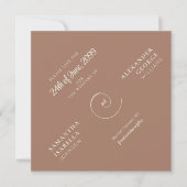 Ampersand Minimalistische Mocha Mousse Tijdloze Tr Save The Date (Voorkant)