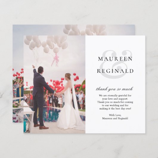 Ampersand Modern Photo Weddenschap Hartelijk dank (Voorkant / Achterkant)