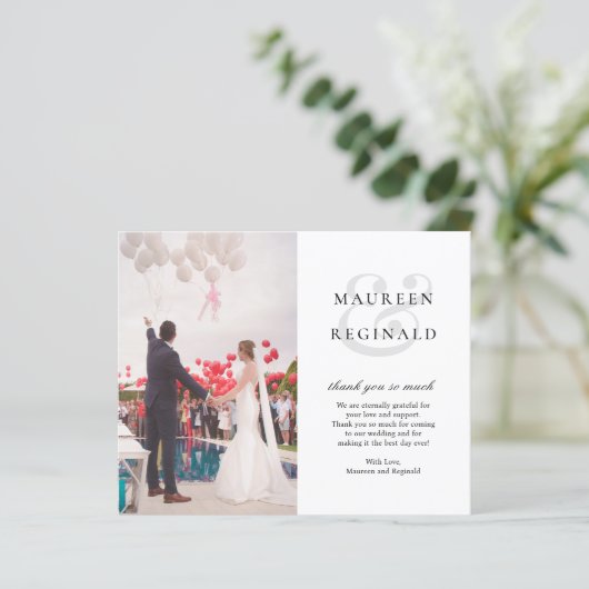 Ampersand Modern Photo Weddenschap Hartelijk dank (Staand voorkant)