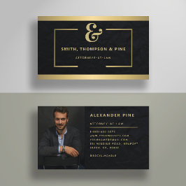 Ampersand Modern Zwart Goud Professionele Fotobus Visitekaartje