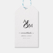 Ampersand Monogram bedankt huwelijksgunst Cadeaulabel (Voorkant)