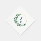 Ampersand Monogram Bloemen Initiaal Bruiloftspapie Servet (Hoek)